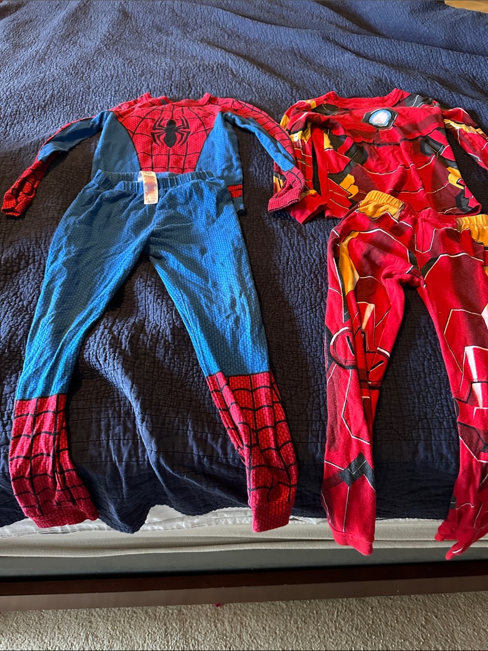 Marvel Red & Blue Spider and Red Iron Hero Kids Costume Set